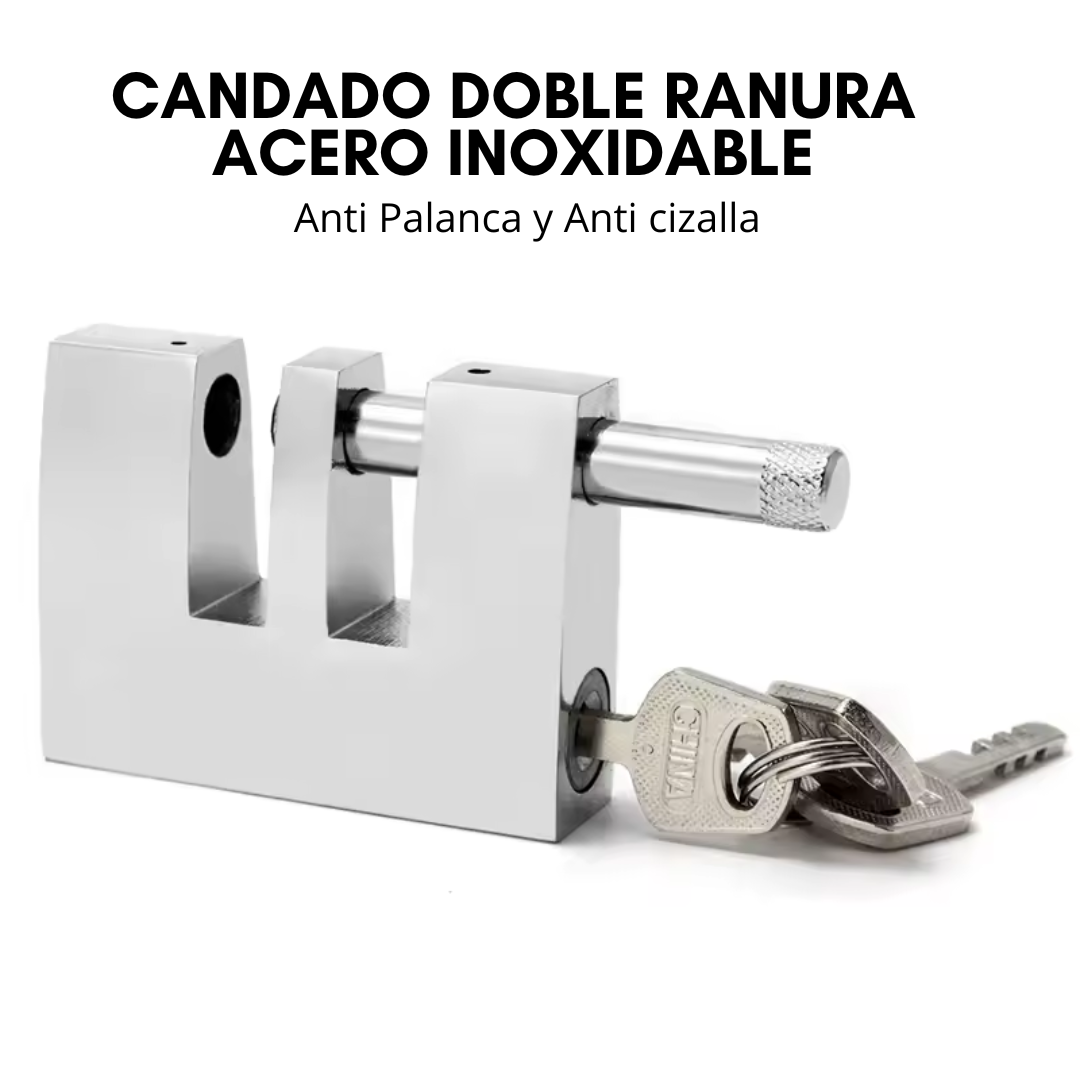 Candado Doble Ranura Anticorte y Antipalanca